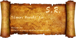 Simon Renáta névjegykártya