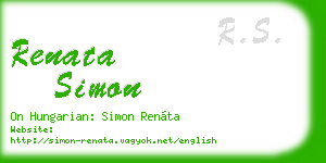 renata simon business card